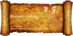 Monoki Zella névjegykártya